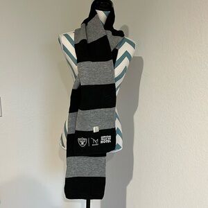 Raiders / M Resort Las Vegas black and grey scarf, NFL decal, embroidered logo